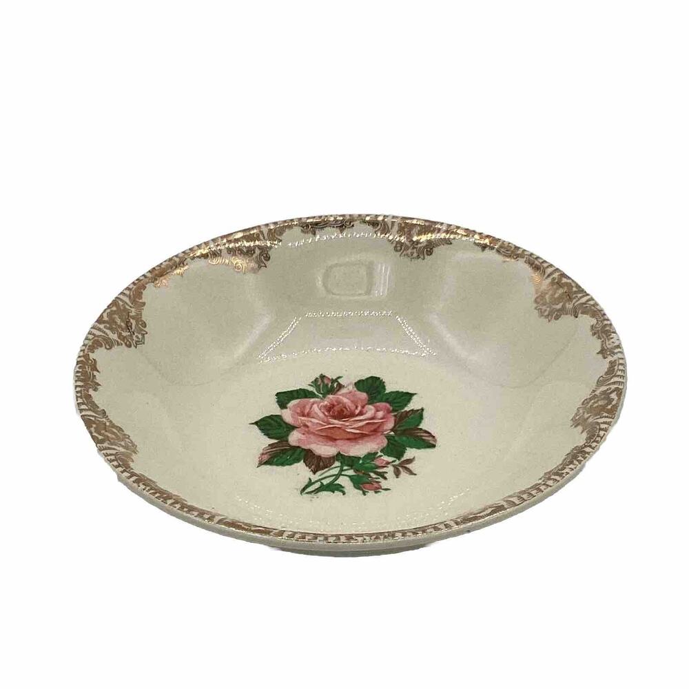 Vintage Rare Paden City Pottery American Rose Dessert Bowl 5”